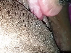 Extraordinaire closeup fur covered vulva Pearl slurping Sinhala Chick