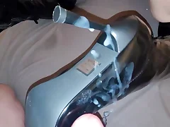 my highly first-ever footjob in my jaw-dropping boots...come bust on my footwear